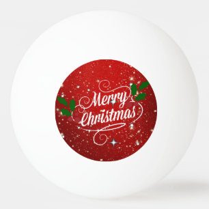 Bolinha De Ping Pong Celebração Vermelho, Feliz Natal