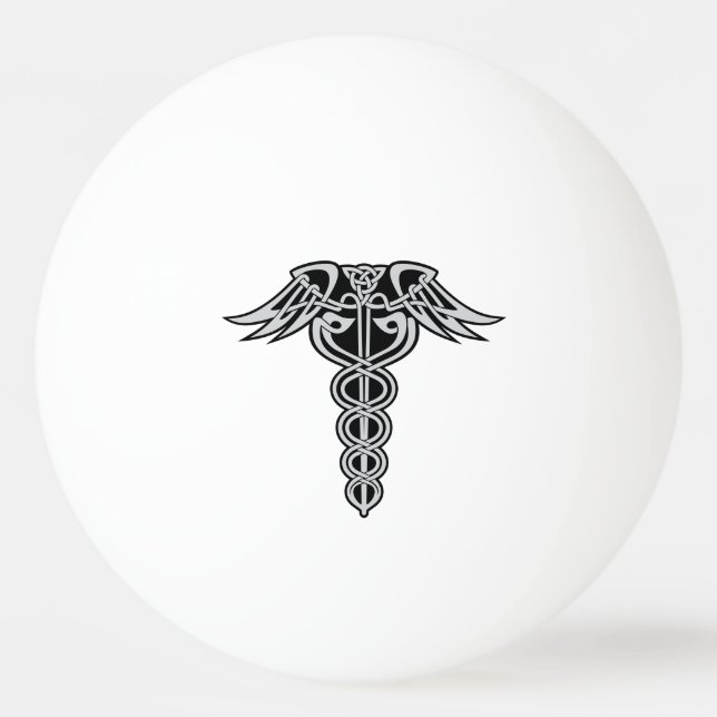 Bolinha De Ping Pong Celtic Knot Caduceus (Frente)
