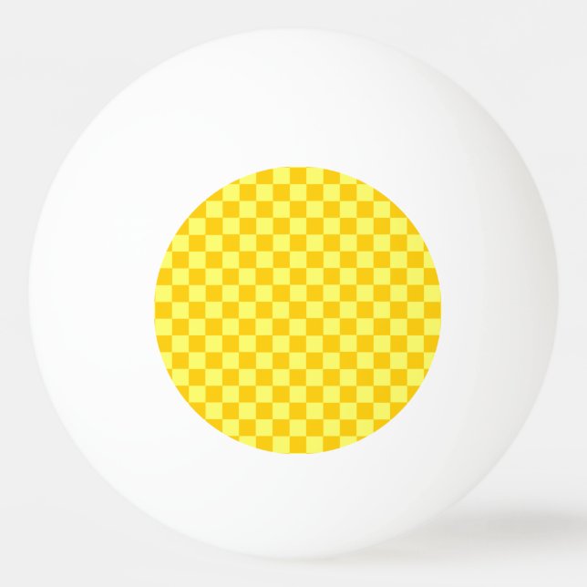 Bolinha De Ping Pong Checkerboard de combinação amarela por ShirleyTayl (Frente)