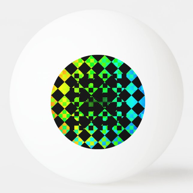 Bolinha De Ping Pong Checkered Twist por Kenneth Yoncich (Frente)