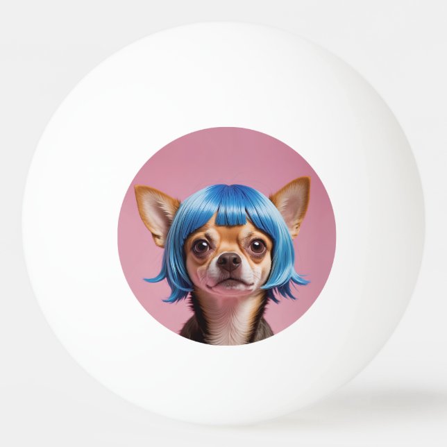Bolinha De Ping Pong Chihuahua wig (Frente)