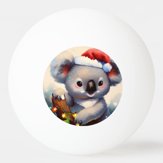 Bolinha De Ping Pong Christmas Koala (2) (Frente)
