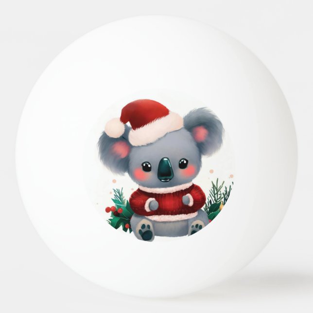 Bolinha De Ping Pong Christmas Koala (3) (Frente)