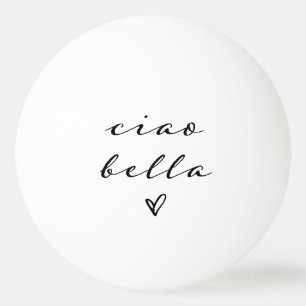 Bolinha De Ping Pong Ciao Bella   Script Moderno Italiano com Coração