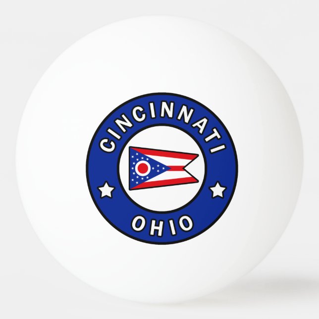 Bolinha De Ping Pong Cincinnati Ohio (Frente)