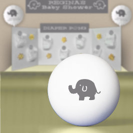 Bolinha De Ping Pong Cinza Elefante Fralda Pong Ball