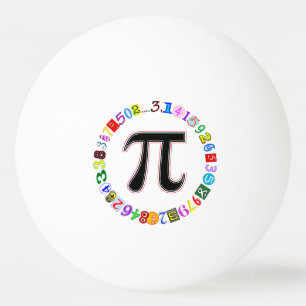 Bolinha De Ping Pong Círculo Colorido e Divertido de Pi Calculado