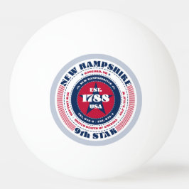Bolinha De Ping Pong Círculo vermelho, branco e azul de New Hampshire