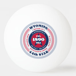 Bolinha De Ping Pong Círculo vermelho, branco e azul Wyoming