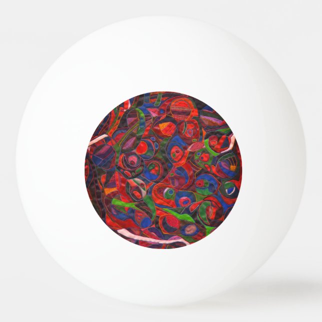 Bolinha De Ping Pong Círculos vermelhos (Frente)