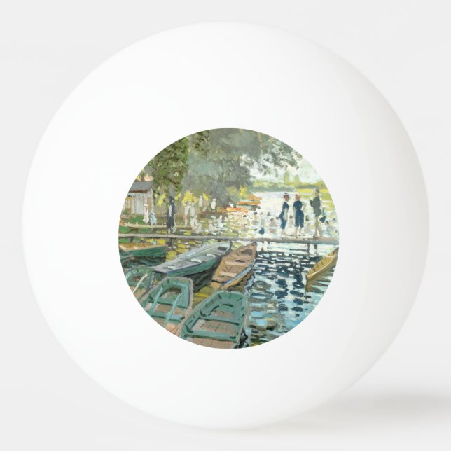 Bolinha De Ping Pong Claude Monet. Bathers em La Grenouillère (Frente)