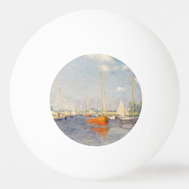 Bolinha De Ping Pong Claude Monet. Red Boats, Argentina (Frente)