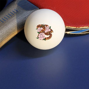 Bolinha De Ping Pong Cobra Milho Flores Rosa Verde