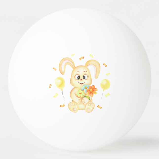 Bolinha De Ping Pong Coelhinho bonito para um bom humor (Frente)
