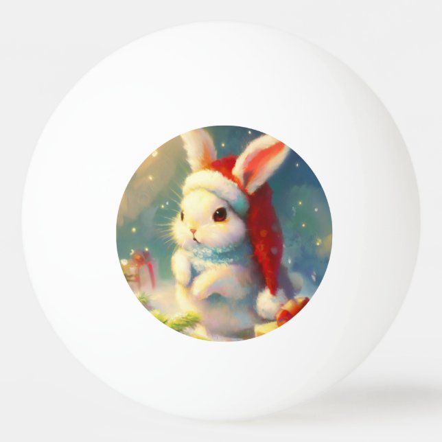 Bolinha De Ping Pong Coelho Natal (2) (Frente)