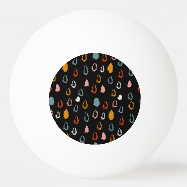 Bolinha De Ping Pong Colírio de abstrato, rabisco tribal. (Frente)