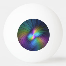 Bolinha De Ping Pong Colorful With Blue Modern Abstract Fractal Art