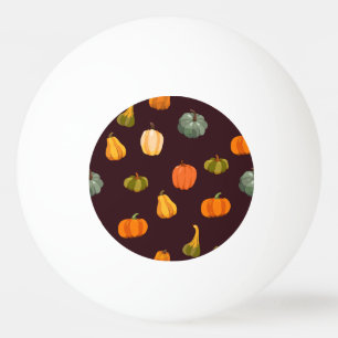 Bolinha De Ping Pong Colorida Pumpkins: Elegância Escura de Outono.