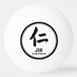 Bolinha De Ping Pong Compaixão JIN bushido virtude tatuagem samurai ka