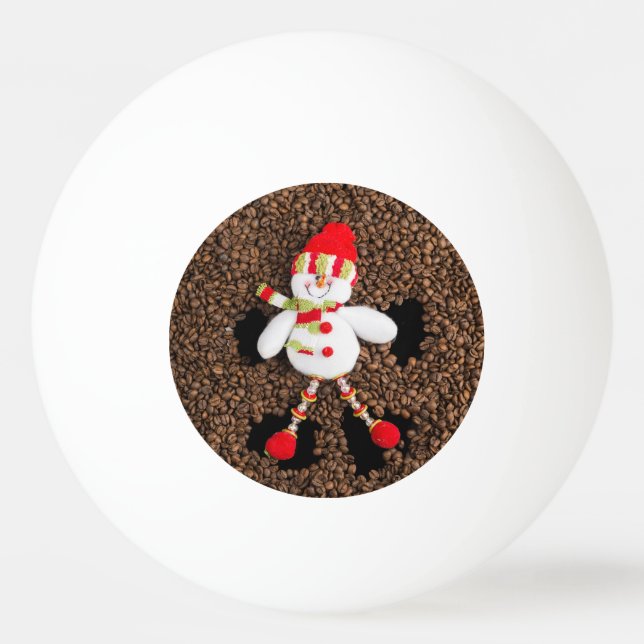 Bolinha De Ping Pong Condecoração do boneco de neve de Natal (Verso)
