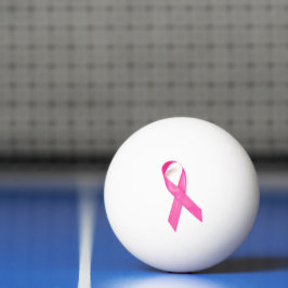 Bolinha De Ping Pong Conscientização do Câncer de Mama Laço Rosa