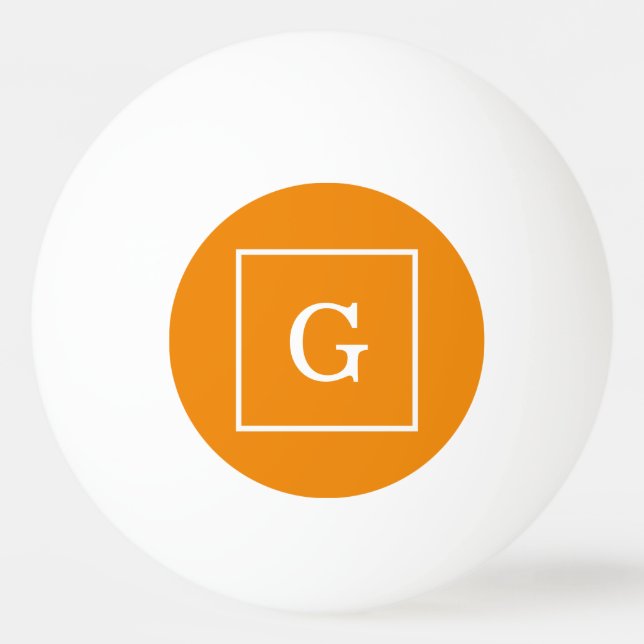 Bolinha De Ping Pong Cor - de - laranja branco moldado inicialmente Mon (Frente)
