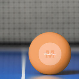 Bolinha De Ping Pong Cor pastel pêssego legal com nome de monograma per