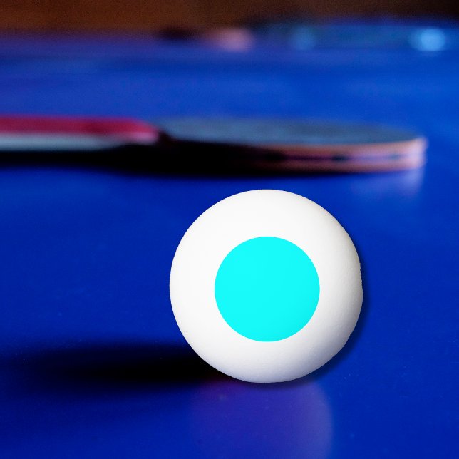 Bolinha De Ping Pong Cor Sólido Azul Neon | Clássico (Criador carregado)