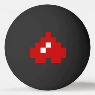 Bolinha De Ping Pong Coração de Pixel de 8 Bits para Baixo
