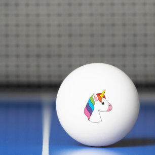 Bolinha De Ping Pong Corno Mágico Bonito com Cabelo Colorido