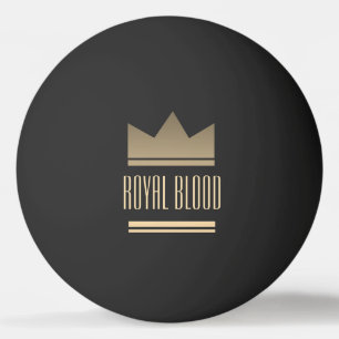 Bolinha De Ping Pong Coroa Dourada e negra