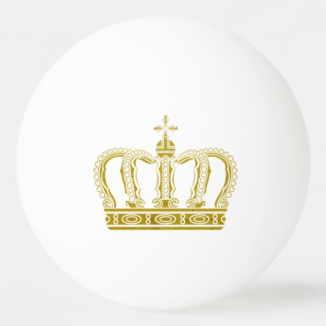 Bolinha De Ping Pong Coroa Dourada + suas ideias (Verso)