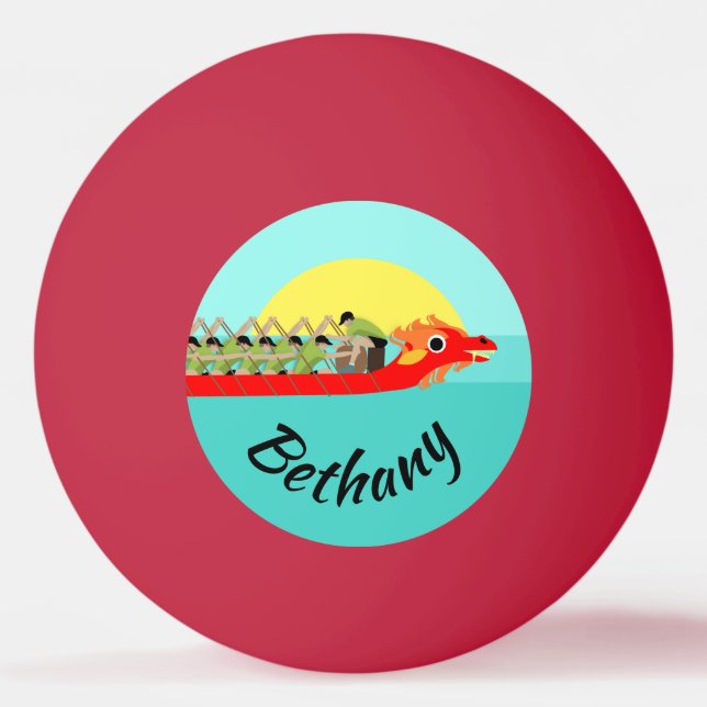 Bolinha De Ping Pong Corrida de Barcos Dragões (Frente)