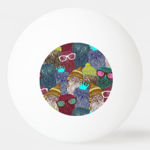 Bolinha De Ping Pong Coruja na coroa