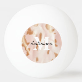 Bolinha De Ping Pong Cowgirl Leve Rosa Tan Sudoeste Faux