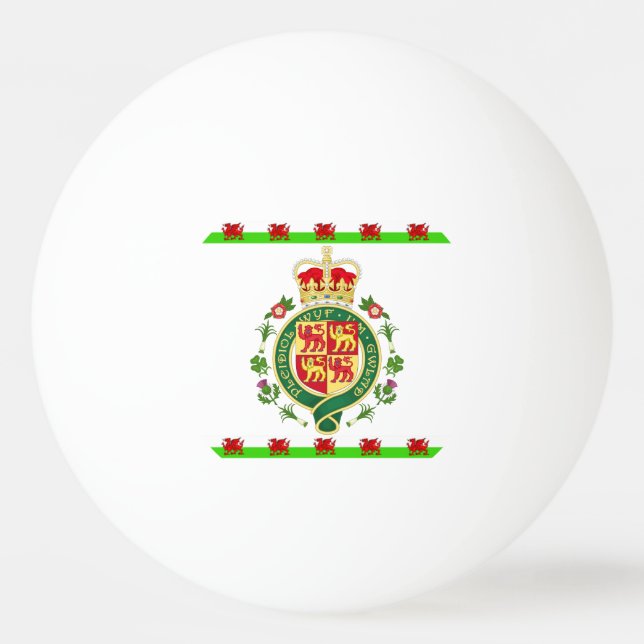 Bolinha De Ping Pong Crachá real de Wales (Frente)