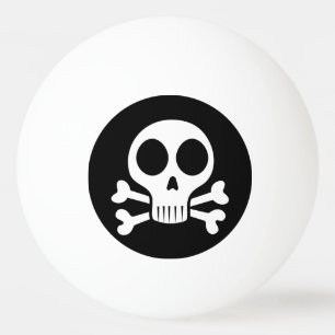 Bolinha De Ping Pong crânio assustador sobre fundo negro
