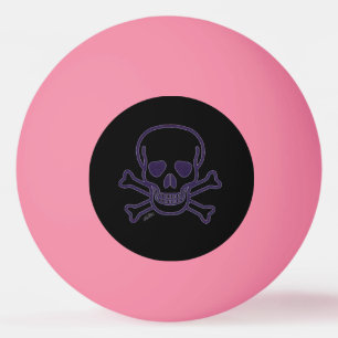 Bolinha De Ping Pong Crânio n Ossos Fantasma Glo 1 estrela ping pong b