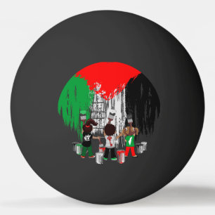 Bolinha De Ping Pong Crianças de Gaza Pintando a Bandeira da Palestina