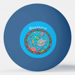 Bolinha De Ping Pong Criaturas marinhas engraçadas desenho de desenhos 