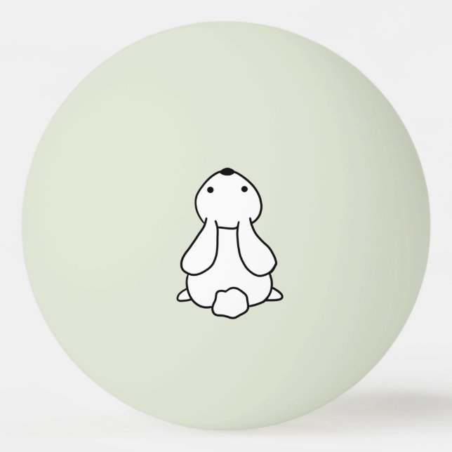 Bolinha De Ping Pong Crie seu próprio brilho no coelho verde escuro (Frente)