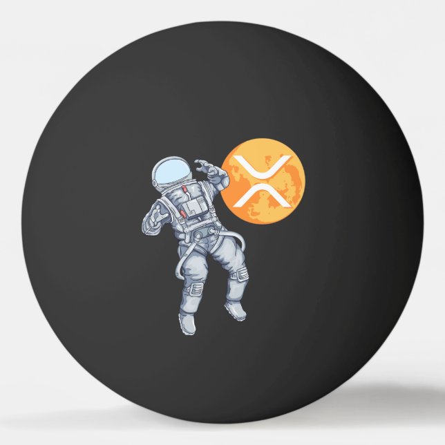 Bolinha De Ping Pong Criptomoeda XRP Ripple - Astronauta de Criptografi (Frente)