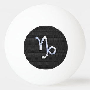 Bolinha De Ping Pong Cromo como Capricórnio Zodiac Símbolo na Pele Co