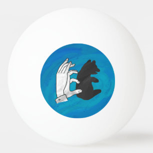 Bolinha De Ping Pong Cubo do Urso Sombra em Azul