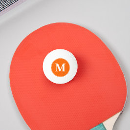 Bolinha De Ping Pong Custom Orange White Monogrammed Table Tennis Beer