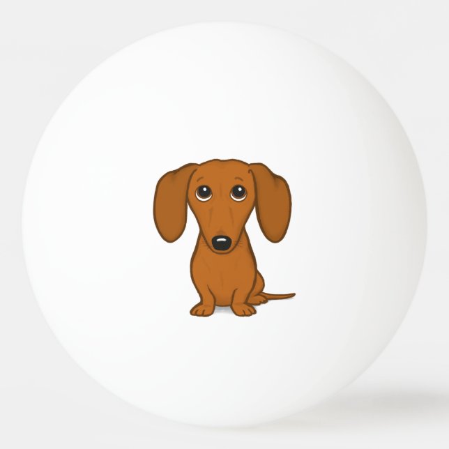 Bolinha De Ping Pong Cute Dachshund | Cachorro-protetor (Frente)