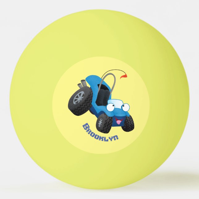 Bolinha De Ping Pong Cute dune buggy off road vehicle cartoon  (Frente)