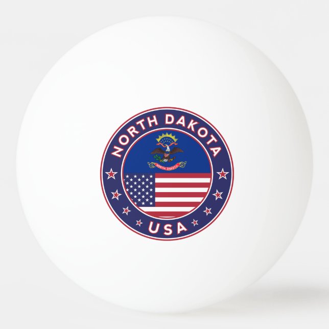 Bolinha De Ping Pong Dakota do Norte (Frente)