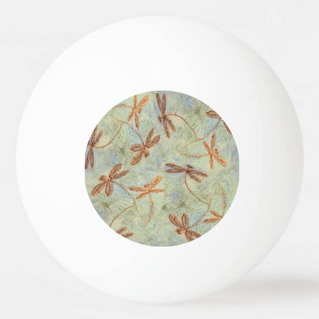 Bolinha De Ping Pong Dança de Dragonfly Dourada (Verso)