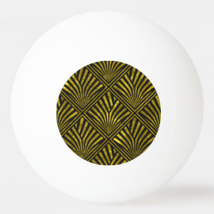 Bolinha De Ping Pong Deco Glam: Padrão Dourado e Preto